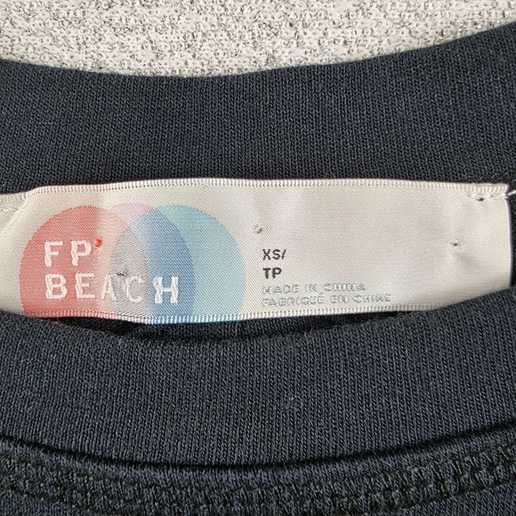 Free People Beach Open Back Mini Dress Black Knit Wmn's XS - Picture 2 of 10